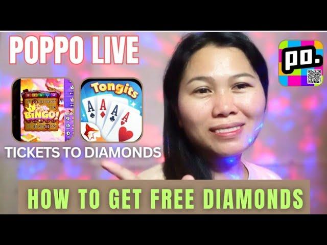 POPPO LIVE:  HOW TO GET FREE DIAMONDS PLAYING BINGO AND TONG ITS / CONVERT TICKETS TO DIAMONDS