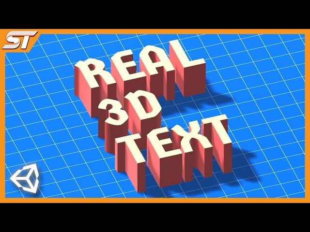 REAL 3D Text in Unity (Asset Store - Blender - 3DS Max)