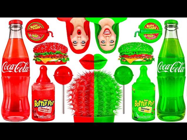 Red Food vs Green Food Color Challenge by Multi DO Challenge