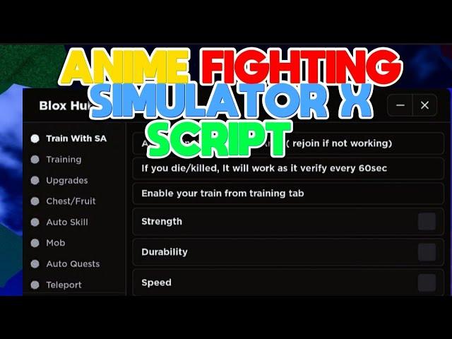 BEST FREE ANIME FIGHTING SIMULATOR X SCRIPT MOBILE *KEYLESS*