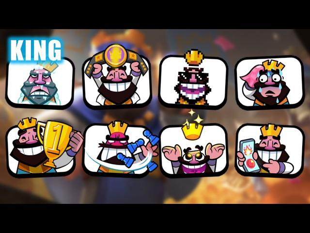 ALL King Emotes In Clash Royale!