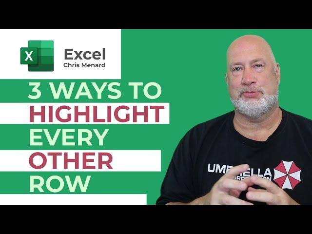 Excel - 3 Methods to Shade Every Other Row