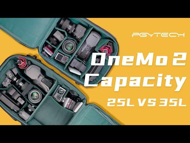 PGYTECH OneMo 2 Backpack Capacity ｜25L VS 35L