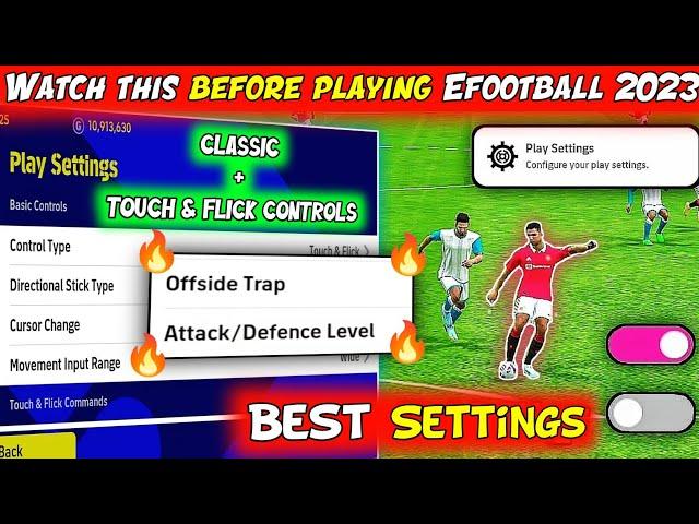 Best New Settings After Update Efootball 2023| Best Play Settings Efootball 2023 Mobile