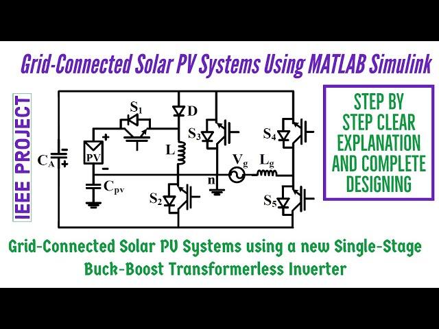 Grid-Connected Solar PV System with Transformer less Inverter project Using MATLAB | IEEE Project