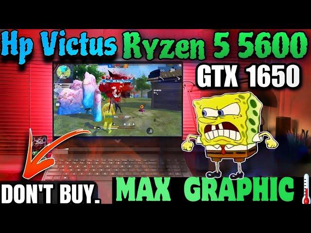 Hp Victus Ryzen 5 5600h+gtx1650 Free Fire Max Graphics Gaming Test Best Laptop Under 50k-60k in 2023