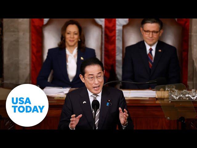 Japan's prime minister praises US support of Ukraine before Congress | USA TODAY