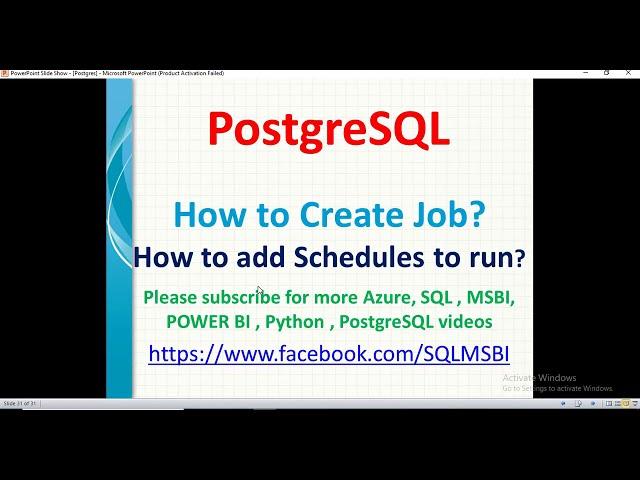 Postgresql Tutorials | How to create job in postgresql | postgresql schedule job | automate queries