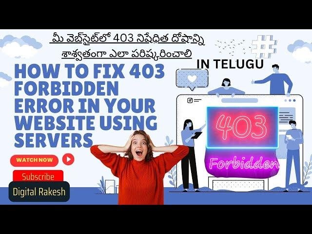 How to fix 403 forbidden error in your website using servers | SEO Tutorials