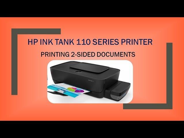 HP Ink Tank Wireless 110 | 118 | 115 : Print 2 sided documents