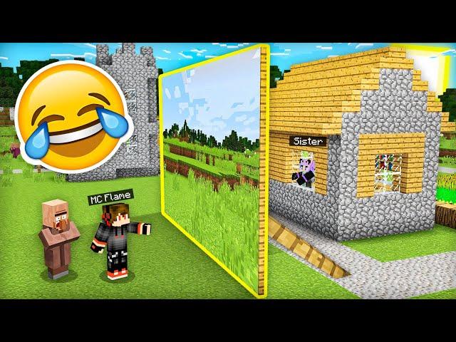 I Trolled Villager By Hiding his House | Minecraft