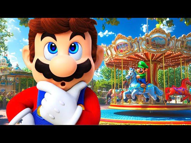 Missing Kids from Theme Park - Lego Mario enter the Nintendo Switch to save Luigi! Mario Story