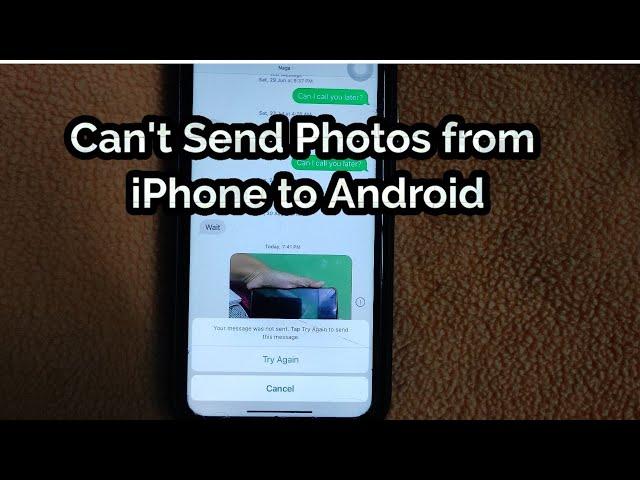 How to Fix Can't Send Photos from iPhone to Android via SMS/MMS/TEXT?