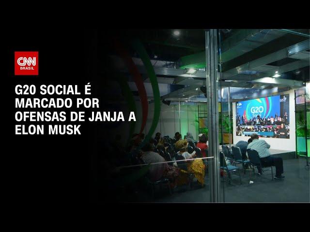 G20 Social é marcado por ofensas de Janja a  Elon Musk | CNN Prime Time