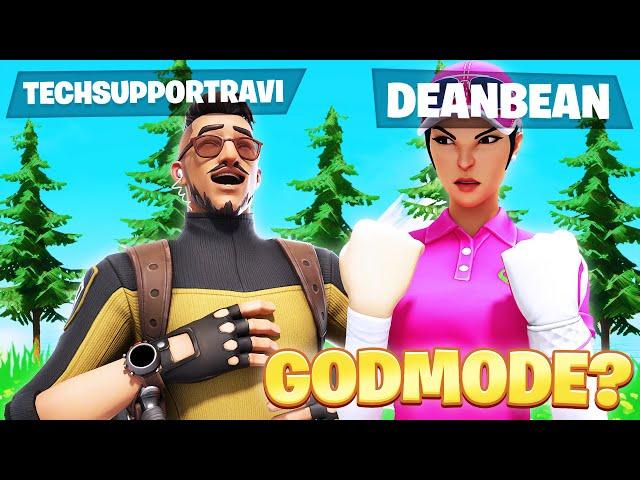 I secretly used GOD MODE in a 1v1 BUILD BATTLE Vs DeanBean in Fortnite! (RAGE)