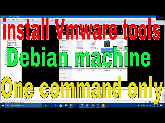 VMware tools install on Debian machine.