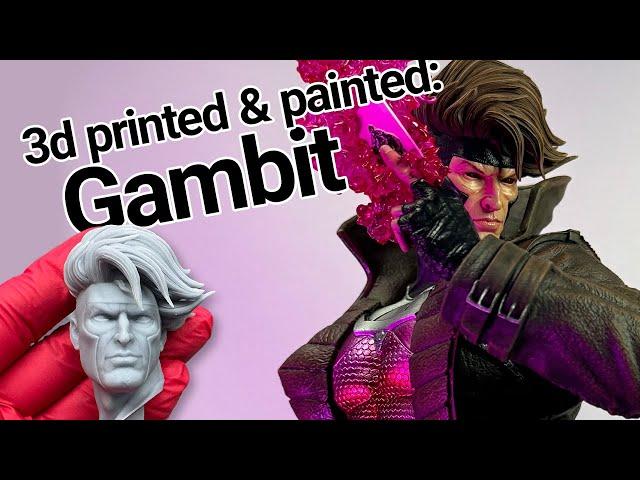 How I 3D Printed & Painted Gambit from X-Men!