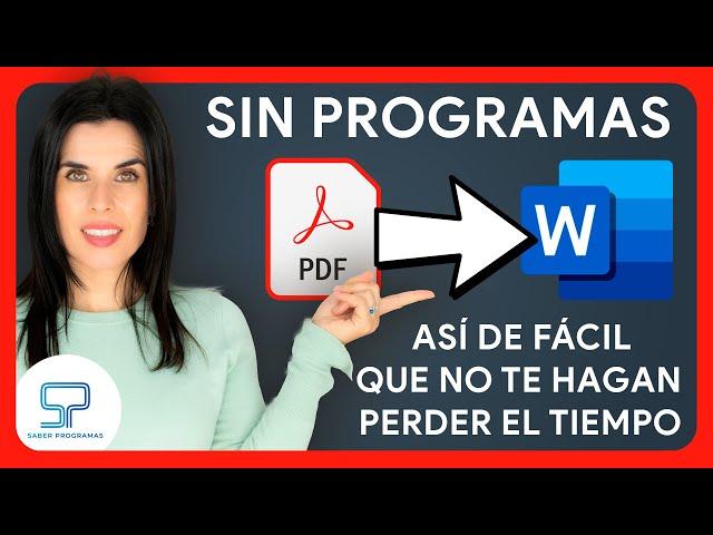  Cómo CONVERTIR PDF a WORD Sin Programas  ¡Tutorial SÚPER RÁPIDO! 