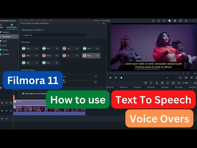 How to use Text To Speech in Filmora 11 | Convert Text to Voice over