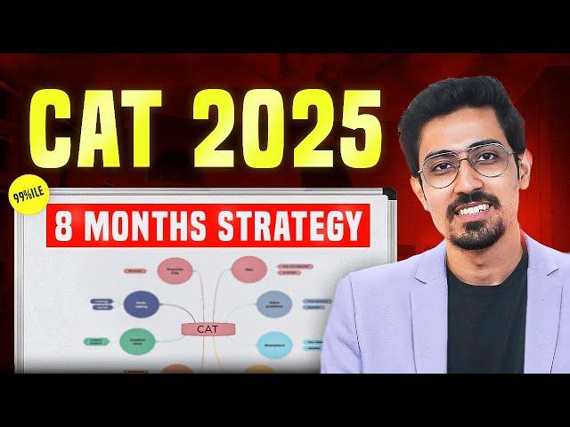 CAT 2025 Preparation Strategy ️ 8 MONTHS detailed timetable for beginners