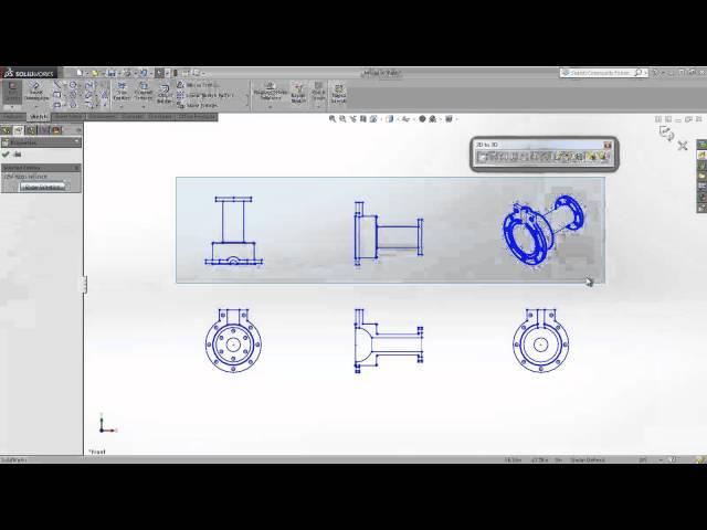 Converting 2D to 3D in SOLIDWORKS