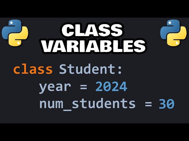 Python CLASS VARIABLES explained easy! 