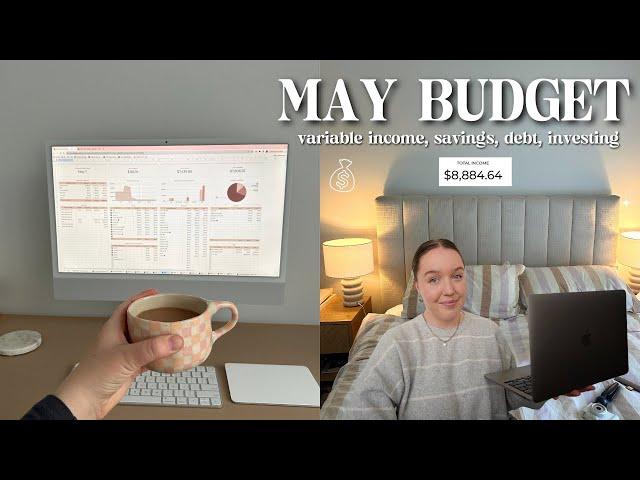 MAY MONEY RESET  budget with me, variable income, savings, debt pay off, investing 