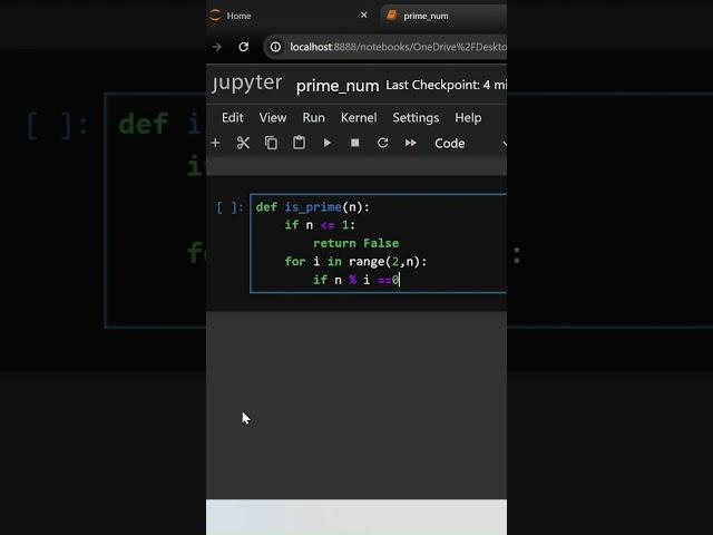 Prime number check in Python #technology #coding #interview #python