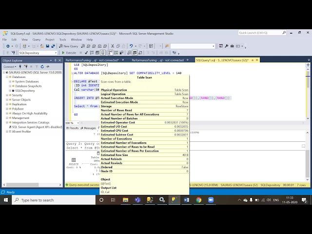 New Features in SQL server 2019 - Table Variables