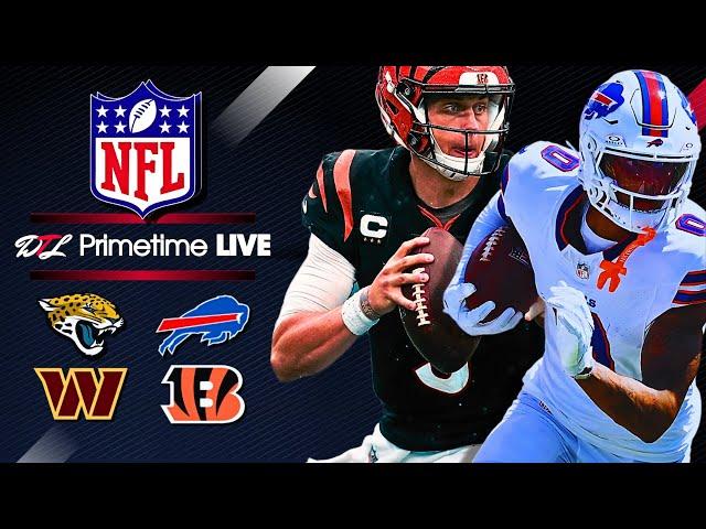 NFL Live Stream: Jaguars-Bills + Commanders-Bengals BEST BETS!  | Driving The Line