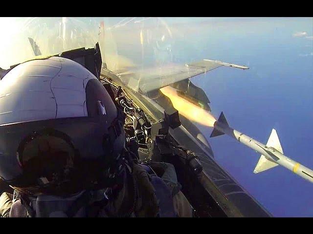 Cockpit View: F/A-18C Hornet Fires AIM-7 Sparrow Missile