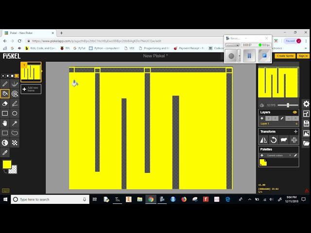 pygame video 23 Using Piskel to Make a Background