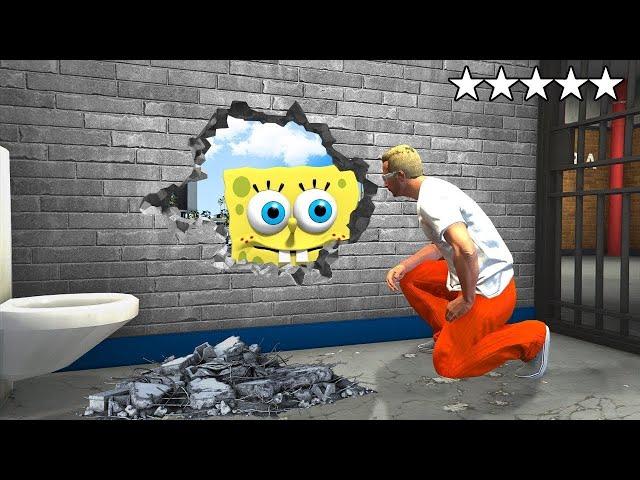 when SpongeBob breaks you out of a GTA 5 prison