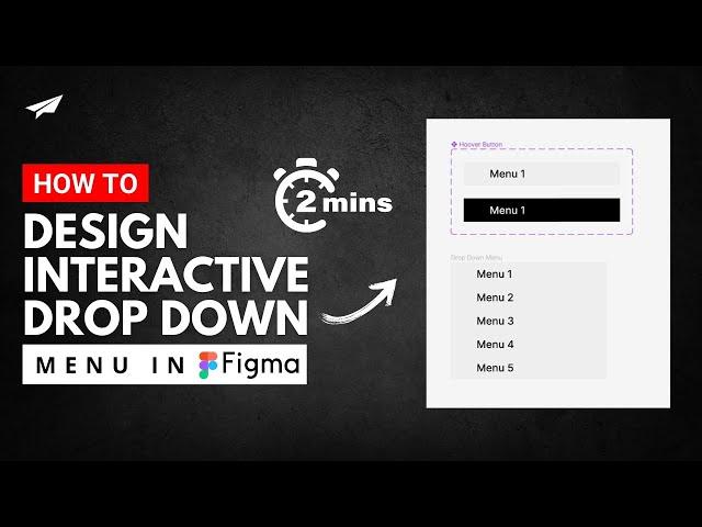 Design Interactive Dropdown Menu in FIGMA in 2 minutes | Figma Tutorial | Tekglide