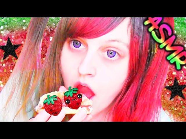 ASMR  Strawberry English Muffin  Food, Sweets, Crunchy, Chewing, Snack, Mukbang 