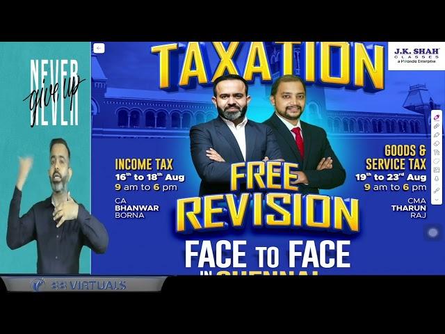 CA Inter Sep 24 | Taxation | Free Revision by CA Bhanwar Borana and CMA Tharun Raj