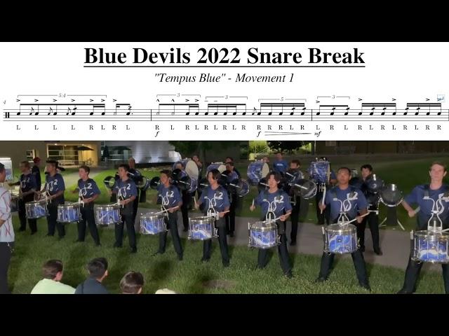 Blue Devils 2022 Snare Break Transcription - LEARN THE BEATS