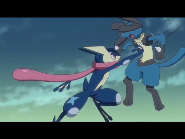 GRENINJA BATTLE WITH LUCARIO...!!!! | POKEMON JOURNEYS EPISODE 108