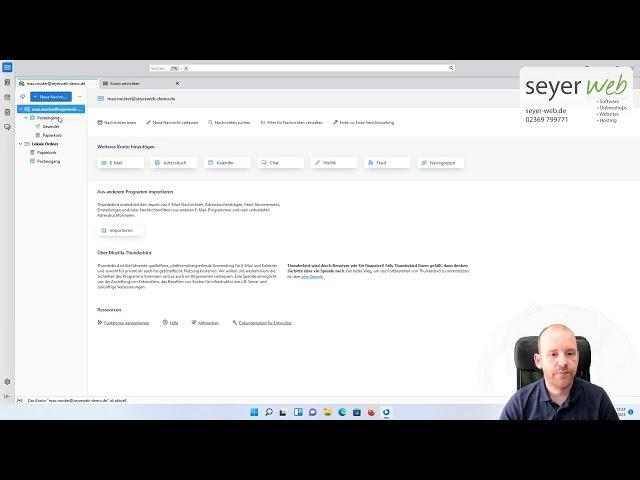 E-Mail-Konto im Thunderbird einrichten