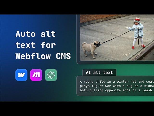 Automatic alt text for Webflow CMS images using OpenAI and Make