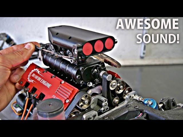 SUPERCHARGER Installation on RC V8 Car and TEST!