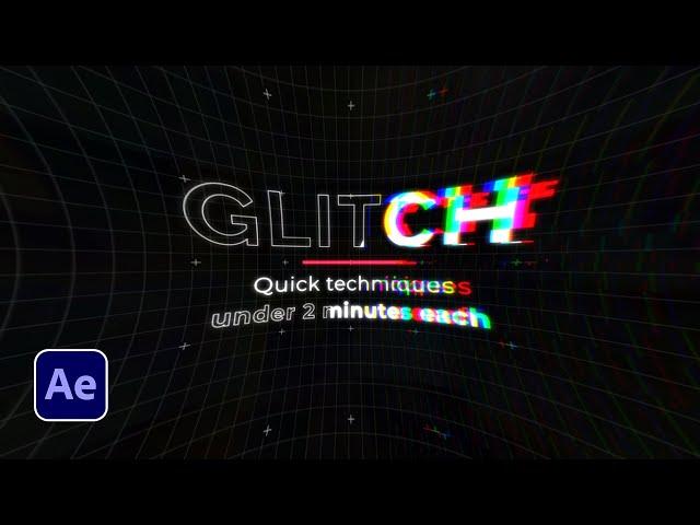 Create 3 Fast Popular Glitch Effects  | After Effects Tutorial