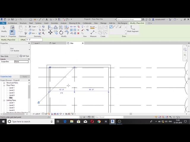 AutoDesk Revit Beginners Tutorials-Part 1 Floor Plan(Creating Grids)