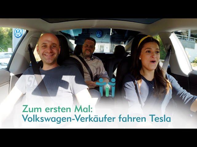 Volkswagen-Verkäufer fahren Tesla Model 3