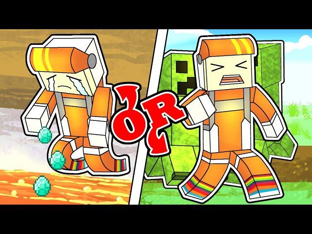 EXTREME MINECRAFT WOULD YOU RATHER (hilarious)