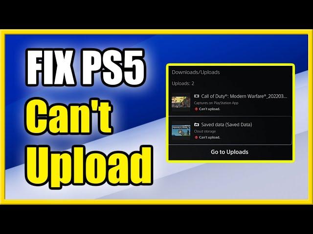 How to Fix Can't Upload Saved Data to Cloud Storage on PS5 (Fast Method)