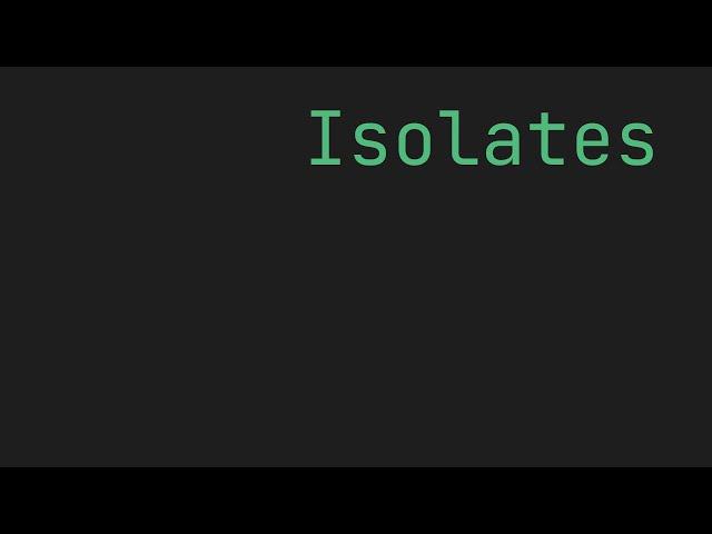 FLUTTER Isolates | Concurrency in Dart