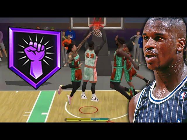 This SHAQ BUILD with 92 DUNK 95 STRENGHT is a UNSTOPPABLE INSIDE BIG on NBA 2K24...