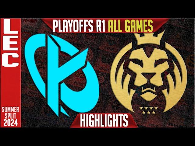 KC vs MDK Highlights ALL GAMES | LEC Playoffs Lower Round 1 Summer 2024 | Karmine Corp vs Mad Lions