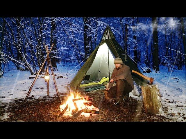 Winter Snow Camping - Hot Tent Overnighter with Spit-Roast Beef